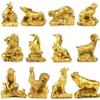 JKSVTF Chinese Zodiac Statues Pure Copper Guardian,for Home and Office Feng Shui Decor Congratulatory Housewarming Attract Wealth and Good Luck (Tiger) view 2