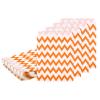 uxcell 100Pcs Kraft Paper Treat Bags, 7" x 5" Greaseproof Kraft Candy Bags Flat Favor Bags Small Gift Bags for Bakery Cookies Dessert Chocolate Soap Wedding Party Favor, Orange Wave view 1