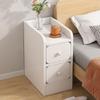 Bedside Table, Ultra-narrow Bedside Cabinet, Storage Multifunctional Ultra-narrow Cabinet, Simple Storage, Bedroom Simple Gap Bedside Cabinet, Slim Nightstand with Double Storage Drawers Organizer(Whi view 1