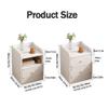Bedside Table, Ultra-narrow Bedside Cabinet, Storage Multifunctional Ultra-narrow Cabinet, Simple Storage, Bedroom Simple Gap Bedside Cabinet, Slim Nightstand with Double Storage Drawers Organizer(Whi view 2
