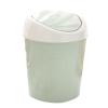 CHICIRIS Desktop Trash Can, Plastic Garbage Bin Mini Countertop Trash Bin with Swing Lid for Kitchen Bathroom Bedroom Office Dorm, 5.5 x 6.7in (Green view 1