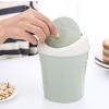 CHICIRIS Desktop Trash Can, Plastic Garbage Bin Mini Countertop Trash Bin with Swing Lid for Kitchen Bathroom Bedroom Office Dorm, 5.5 x 6.7in (Green view 2