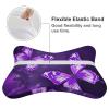 BTCOWZRV Purple Butterflies Car Neck Pillow Set of 2 Ultra Comfortable Car Headrest Pillow for Driving Soft Car Neck Support Pillow, Memory Foam and Breathable Removable Cover view 3