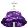 BTCOWZRV Purple Butterflies Car Neck Pillow Set of 2 Ultra Comfortable Car Headrest Pillow for Driving Soft Car Neck Support Pillow, Memory Foam and Breathable Removable Cover view 4