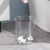 Clear Trash Can, Transparent Design, Plastic Garbage Bin, Large Capacity, for Kitchen, Bathroom, Bedroom, Office, and Dorm view 2