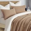 EVERGRACEHOME Stonewashed Cotton Quilt Set King Size, Ultra Soft Oversized Bedspread Coverlet Set, Lightweight Crinkle Box Stitch Bedding Sets for All Season, with 2 Shams, Blushed Terracotta view 4