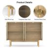HIREIDA 4 Door Buffet Cabinet with Storage Sideboard Large Credenza Buffet Table Bar Cabinet for Kitchen Dining Room,TV Stand view 2