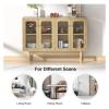 HIREIDA 4 Door Buffet Cabinet with Storage Sideboard Large Credenza Buffet Table Bar Cabinet for Kitchen Dining Room,TV Stand view 3