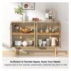 HIREIDA 4 Door Buffet Cabinet with Storage Sideboard Large Credenza Buffet Table Bar Cabinet for Kitchen Dining Room,TV Stand view 4