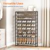 HOOBRO 10-Tier Shoe Rack, 39.4" L Shoe Storage Organizer, Large Capacity Shoe Shelf for Front Door Entrance, Entryway, Hallway, Holds 45-50 Pairs of Shoes, Closet, Greige and Black BG171XJ01 view 2