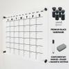 Premium Wall Acrylic Calendar - Dry Erase Board - Reusable Board for Office and Home - Large Glass Calendar for Wall (28x20'') view 3