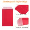 uxcell 100Pcs Kraft Paper Treat Bags 3 x 6" Greaseproof Flat Kraft Paper Bags for Bakery Cookies Candies Dessert Chocolate Soap Wedding Tossing Stamps Party Favor, Red view 3