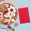 uxcell 100Pcs Kraft Paper Treat Bags 3 x 6" Greaseproof Flat Kraft Paper Bags for Bakery Cookies Candies Dessert Chocolate Soap Wedding Tossing Stamps Party Favor, Red view 4