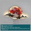 FOGVG Wall Light Mural Lamp LED Landscape Painting Zen Light Mural Sconce Lamp 3D Metal Wall Decor Hanging Artwork Wall Art, for Living Room Bedroom Study Entrance Courtyard Decor,D,60 * 110cm view 3