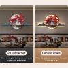 FOGVG Wall Light Mural Lamp LED Landscape Painting Zen Light Mural Sconce Lamp 3D Metal Wall Decor Hanging Artwork Wall Art, for Living Room Bedroom Study Entrance Courtyard Decor,D,60 * 110cm view 4