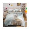 3D Cat Bedding Set Luxury Animal Duvet Cover with Pillowcase Flower Scenery Cute Cat Quilt Covers King Queen Full Twin Home Textile for Children Bedclothes with Pillow (US Queen,2) view 4