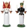 Mller Christmas Figures Original ore Mountains Angel and Miner Large ELECTRICALLY Illuminated INCL. Transformer (120V-230V) 17X40CM (Strictly Limited Edition) Natural Wood, Hand-Painted, Hand-Carved view 1