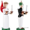 Mller Christmas Figures Original ore Mountains Angel and Miner Large ELECTRICALLY Illuminated INCL. Transformer (120V-230V) 17X40CM (Strictly Limited Edition) Natural Wood, Hand-Painted, Hand-Carved view 2