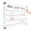 Acrylic Premium Large Reusable Calendar - Weekly Wall Dry Erase Board - Glass Calendar for Wall - Board for Office and Home - Black Hardware (24x18'' (Regular)) view 1