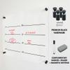 Acrylic Premium Large Reusable Calendar - Weekly Wall Dry Erase Board - Glass Calendar for Wall - Board for Office and Home - Black Hardware (24x18'' (Regular)) view 3