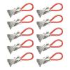 10Pcs Hanging Tea Towels Clips, Hanging Clothes Pegs, Hand Towel Hangers, Cloth Hanger Towels Clips with Hanging Loop for Oven Mitts Tea Towels, red view 1