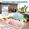Caylielam 2-Pack Bacon Keeper Containers for Refrigerator, Airtight Fridge Meat Food Storage Boxes with Lids and Tongs, Clear and Reusable Plastic Fruit Cheese Eggs Serving Holder, Microwave Safe view 3