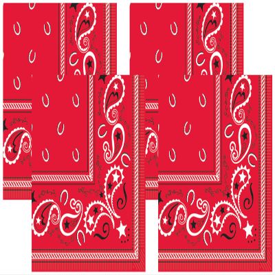Cowboy Bandana Beverage Napkins (Pack of 4)