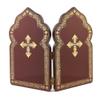 Needzo Christ The Teacher and Virgin of Kazan Catholic Orthodox Icon Diptych for Travel Home Display, Gold Foil Icons 7 1/2 Inch, Dome Shape Diptych, Religious Gifts view 2