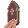 Needzo Christ The Teacher and Virgin of Kazan Catholic Orthodox Icon Diptych for Travel Home Display, Gold Foil Icons 7 1/2 Inch, Dome Shape Diptych, Religious Gifts view 3