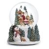 Roman Musical Santa and Animals Glitterdome, 5.7-inch Height, Christmas Decoration view 1