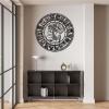 Mayan Aztec Metal Wall Art - Calendar Decor for Living Room - Mexican Gold Wall Decor (35"x35" | 90x90cm) view 2