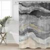 Anzona Gray Ombre Beach Waterproof Shower Curtains Set - Stall 54 x 78 Inch, Abstract Summer Coastal Waves Polyester Fabric Bathroom Curtain with 12 Hooks, Bathroom Accessories, 1 Panel view 1