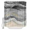 Anzona Gray Ombre Beach Waterproof Shower Curtains Set - Stall 54 x 78 Inch, Abstract Summer Coastal Waves Polyester Fabric Bathroom Curtain with 12 Hooks, Bathroom Accessories, 1 Panel view 2
