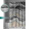 Anzona Gray Ombre Beach Waterproof Shower Curtains Set - Stall 54 x 78 Inch, Abstract Summer Coastal Waves Polyester Fabric Bathroom Curtain with 12 Hooks, Bathroom Accessories, 1 Panel view 4