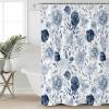 Anzona Purple Floral Waterproof Shower Curtains Set - Small 36 x 72 Inch, Abstract Watercolor Flowers Polyester Fabric Bathroom Curtain with 12 Hooks, Bathroom Accessories, 1 Panel view 3