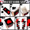 Vertintong 60 Pcs Casino Night Themed Party Decorations Poker Boxes Game Night Set 6 11 Inch Large Casino Boxes 6 Jumbo Cards Accessory 48 Balloon for Las Vegas Game view 3