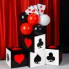 Vertintong 60 Pcs Casino Night Themed Party Decorations Poker Boxes Game Night Set 6 11 Inch Large Casino Boxes 6 Jumbo Cards Accessory 48 Balloon for Las Vegas Game view 4