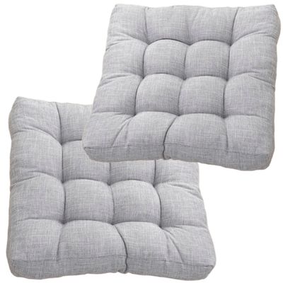 JACOJE 4/2/1 Pcs Chair Cushion Square Seat Pad, 45x45/53x53cm Thick Soft Seat Cushion, for Outdoor,Indoor,Patio,Dining,Garden,Office,Floor Cushions,Kitchen,Yoga,Bistro(2D,2pcs 45X45CM/18x18in)