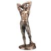 Veronese Design 11 3/4 Tattooed Male in Tights Strething Pinup Pose Cold Cast Resin Bronze Finish Sculpture view 1
