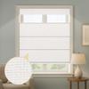 HOTSOON Top Down Bottom Up Roman Shades for Window,Cordless Blackout Room Darkening Fabric Roman Shades,Thermal Insulation Custom Blinds for Living Room Loft,White,57" W x 56" H view 2
