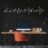 Let It Be Metal Wall Decor, Inspirational Metal Wall Art, Encouraging Wall Art, Metal Words Wall Decor, Let It Be Wall Art, Positive Quote Wall Art, Living Room Office Wall Decor (White, 30x6 | 76x15cm) view 1