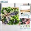 COARBOR 1 PCS Pcs Artificial Greenery Wall Plants 12"x12" Faux Plants with Square Wood Frame, Hanging Plant for Bathroom Bedroom Office Wall Decor Home Decor, Green Purple view 2