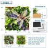 COARBOR 1 PCS Pcs Artificial Greenery Wall Plants 12"x12" Faux Plants with Square Wood Frame, Hanging Plant for Bathroom Bedroom Office Wall Decor Home Decor, Green Purple view 3
