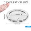 HAOZIJIE 2Pack Clear Transparent Candle Plate, Round Glass Candle Holder, Candle Holders for Dinning Wedding Party Table Centerpiece,3" (2, 3") view 2