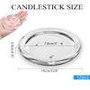 12Pcs Clear Transparent Candle Plate, Round Glass Candle Holder, Candle Holders for Dinning Wedding Party Table Centerpiece,3" (12, 3") view 2
