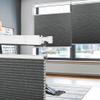 DOING-X Top Down Bottom Up Cellular Blinds, Cordless Cellular Shades Blackout, Jacquard Fabric Honeycomb Window Shade for Windows(41.5" W x 48" H) Black view 1