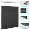 DOING-X Top Down Bottom Up Cellular Blinds, Cordless Cellular Shades Blackout, Jacquard Fabric Honeycomb Window Shade for Windows(41.5" W x 48" H) Black view 2