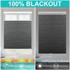 DOING-X Top Down Bottom Up Cellular Blinds, Cordless Cellular Shades Blackout, Jacquard Fabric Honeycomb Window Shade for Windows(41.5" W x 48" H) Black view 4