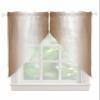 Ombre Brown White Swag Curtain Drapes 63 Inches Long 2 Panels Set,Contemporary Minimalist Gradient Semi-Sheer Curtain Drapes Rod Pocket Valance for Kitchen,Bedroom,Bathroom,Cafe Window 72" Wx63 L view 1