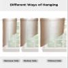 Ombre Brown White Swag Curtain Drapes 63 Inches Long 2 Panels Set,Contemporary Minimalist Gradient Semi-Sheer Curtain Drapes Rod Pocket Valance for Kitchen,Bedroom,Bathroom,Cafe Window 72" Wx63 L view 4